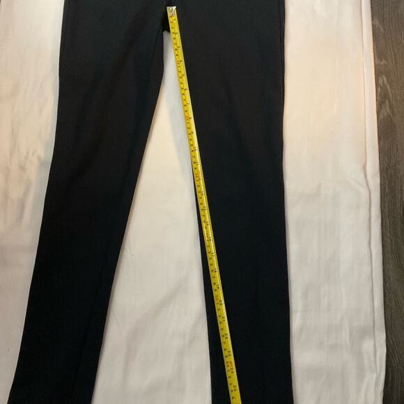 Vince Career Workwear Pants Mid Rise Black Ponte Stretch Skinny Riding Pants 6 - Picture 7 of 9